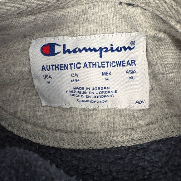 Champion Navy Blue Powerblend Fleece Hoodie - Oversized Boyfriend Fit (Size M) - Picture 8 of 8